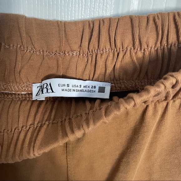 Zara Flowy Pocket Cargo Cropped Wide Leg Pants - Picture 3 of 3